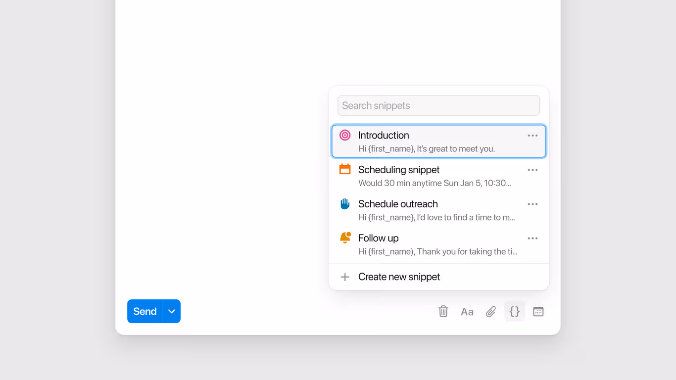 Notion Mail snippets