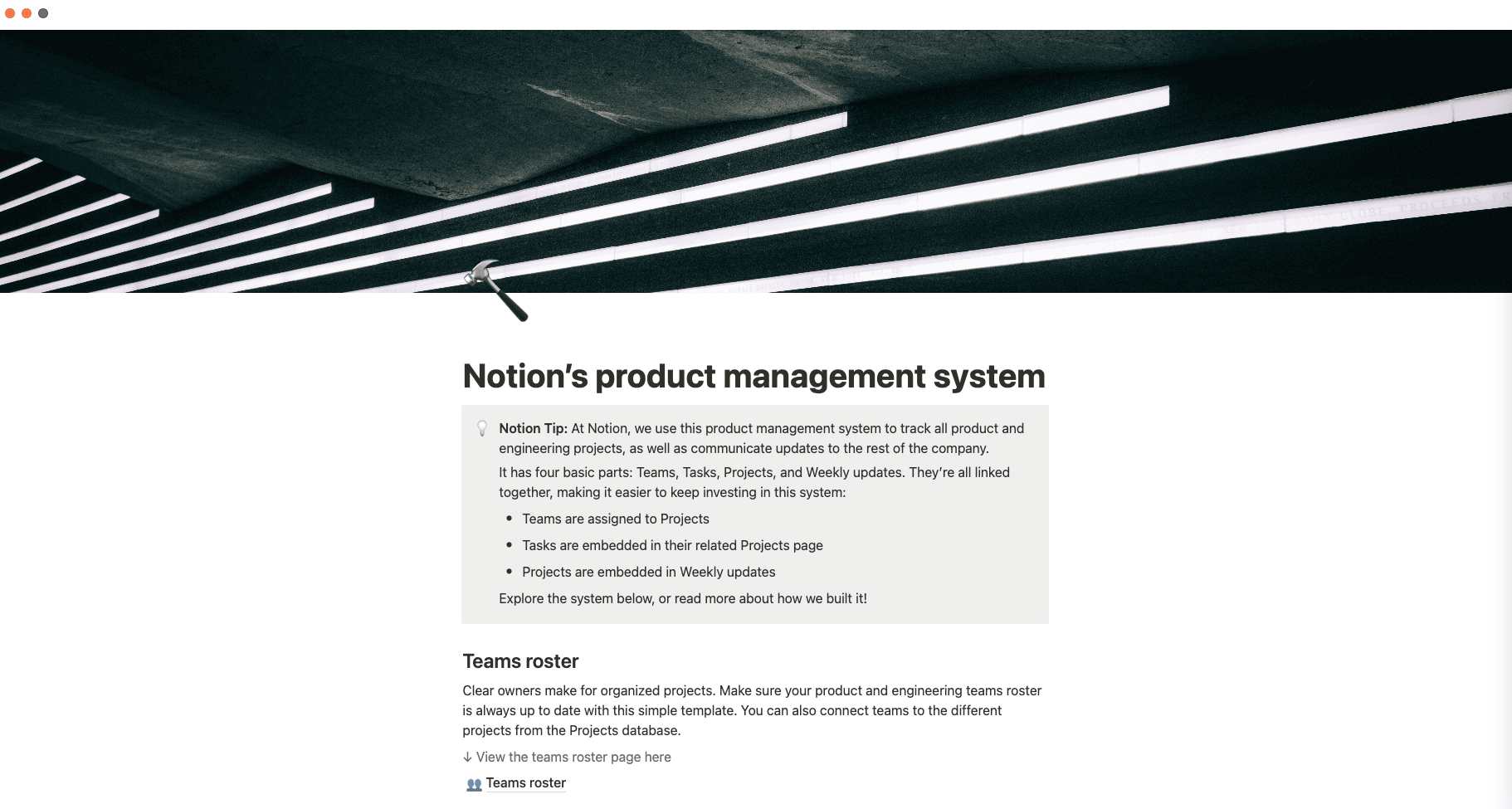 product management system template