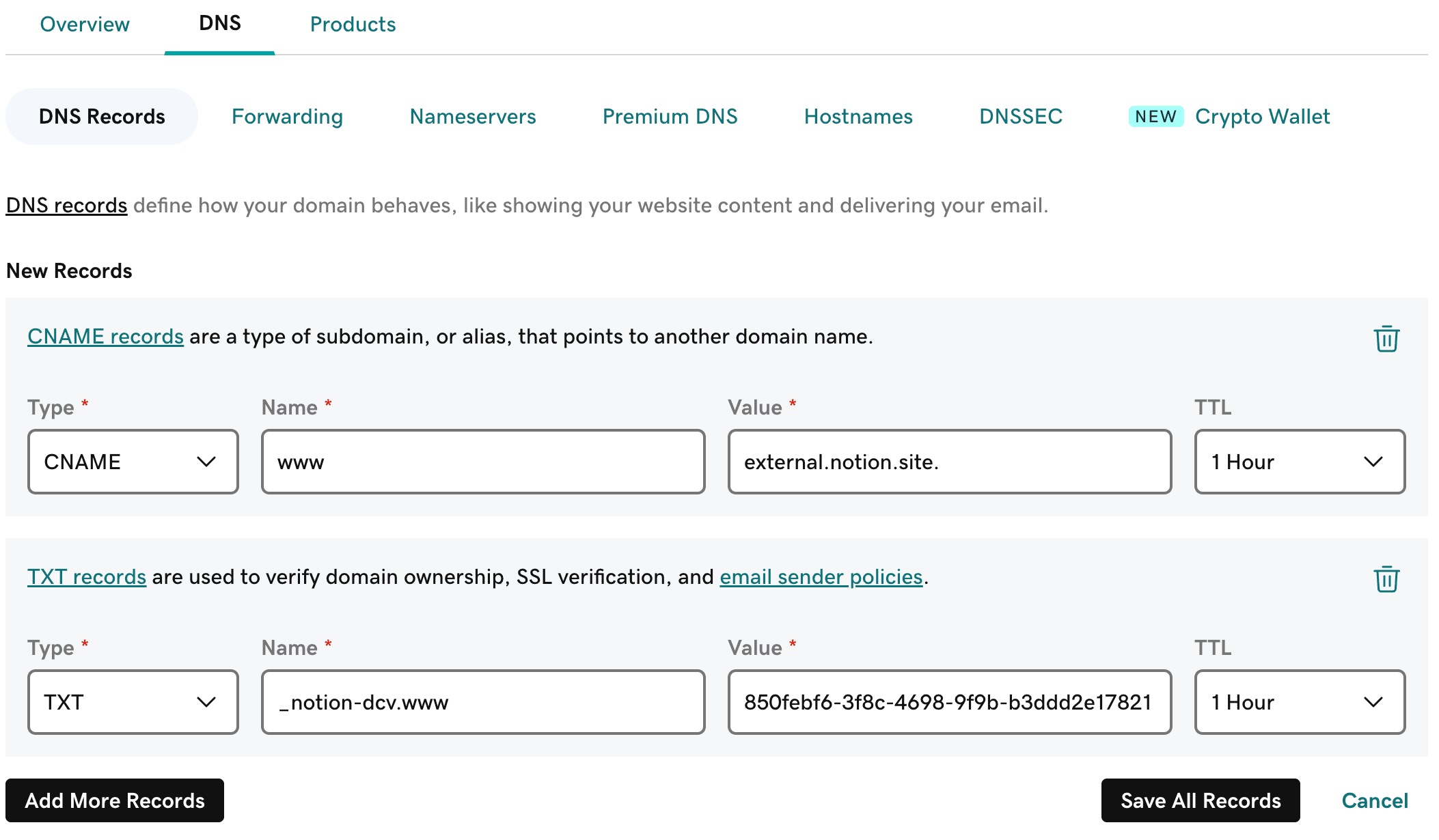 hc: GoDaddyステップ2