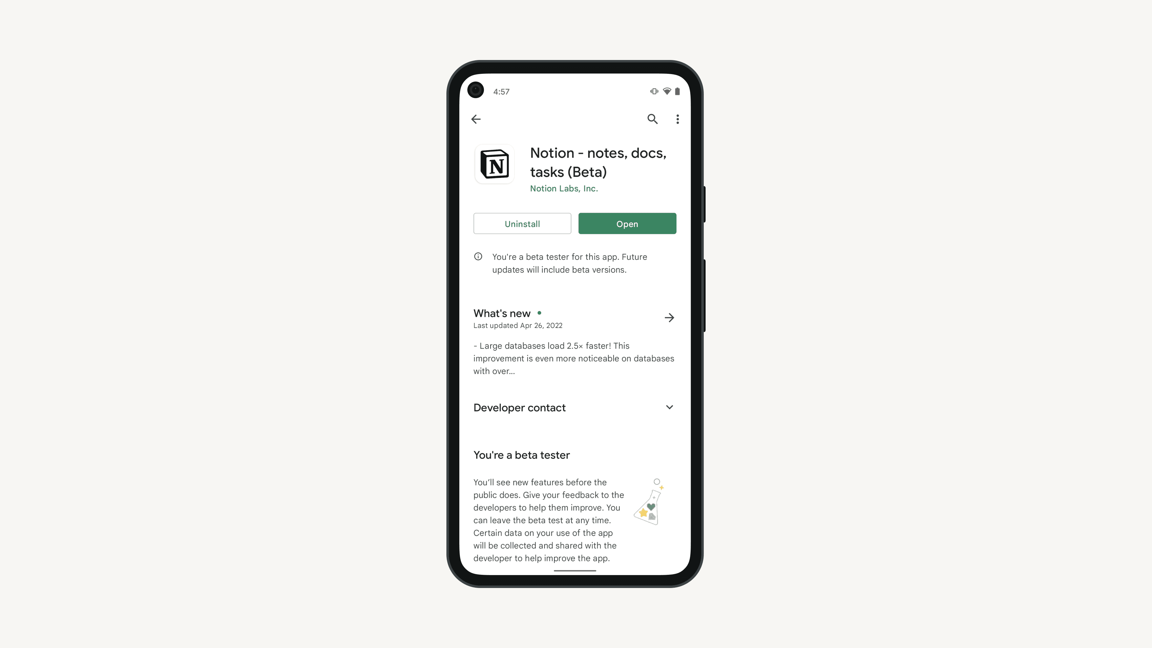 Notionモバイルアプリのベータアクセスにサインアップ