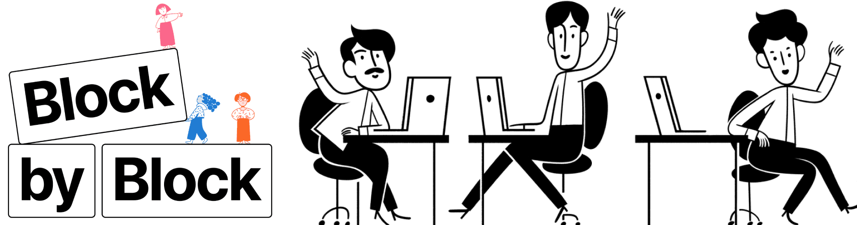 Early Notion illustrations show characters from far away. While you see more of their environments, they almost feel removed and impersonal.