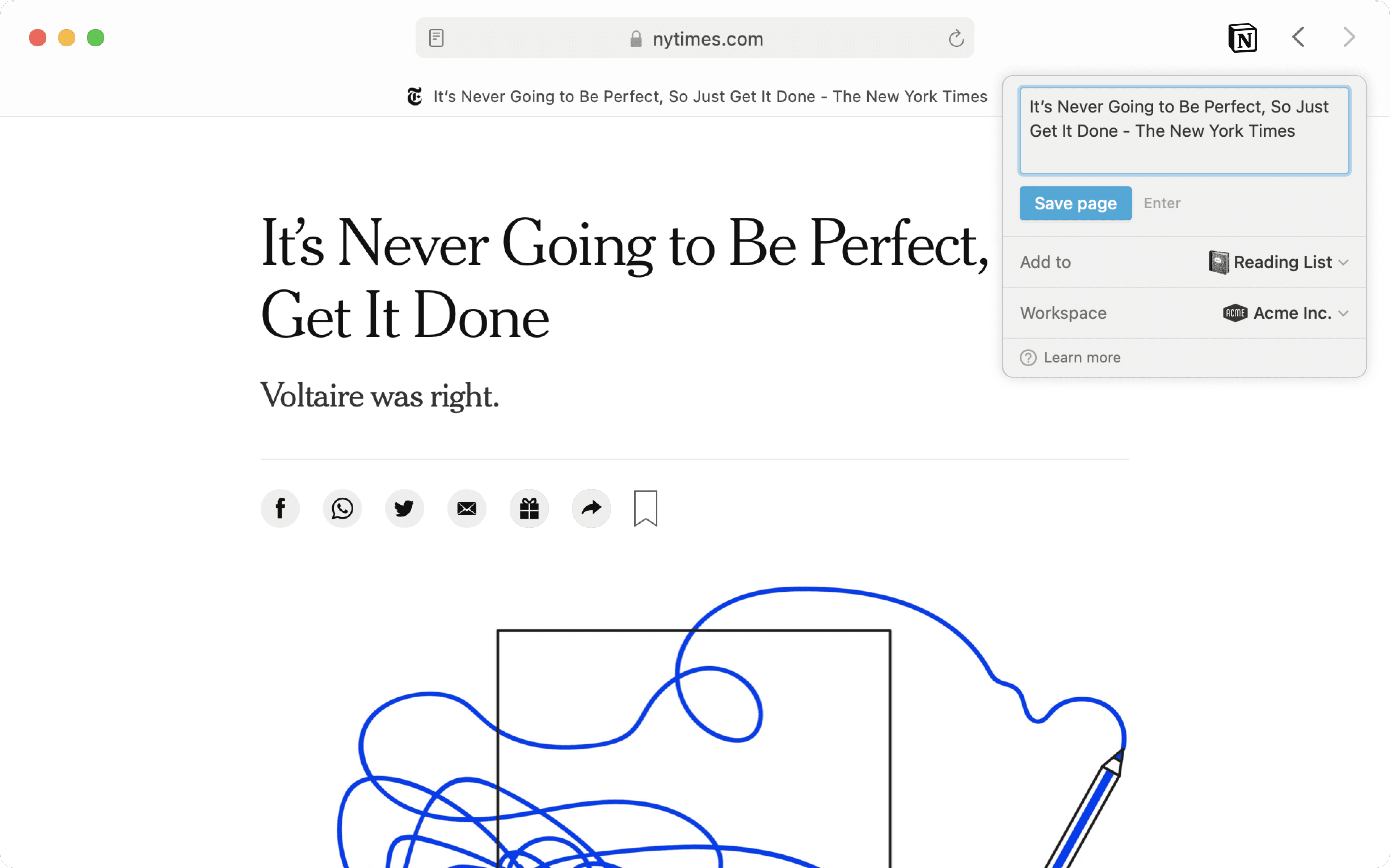 Webクリッパーメニュー