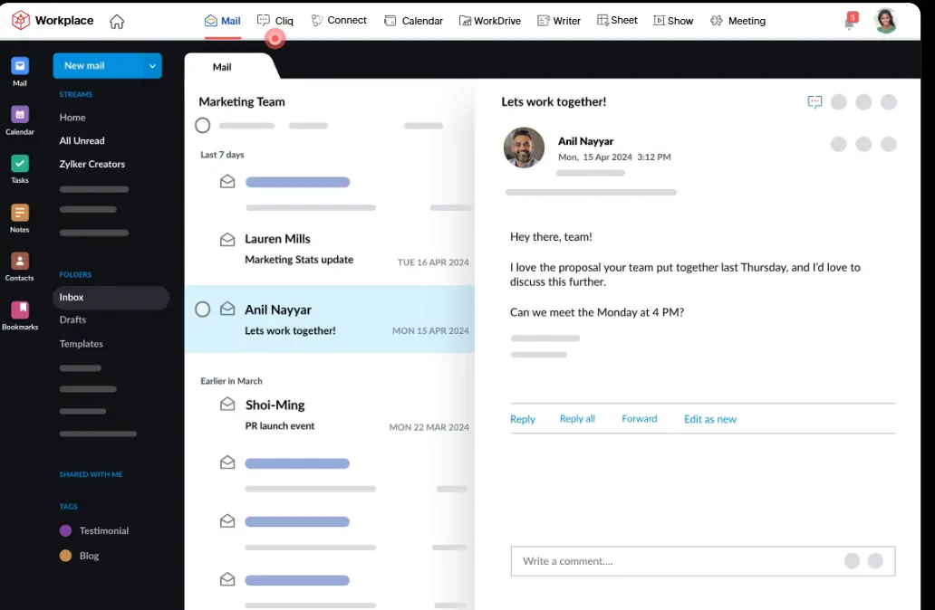 Source: Zoho Workplace