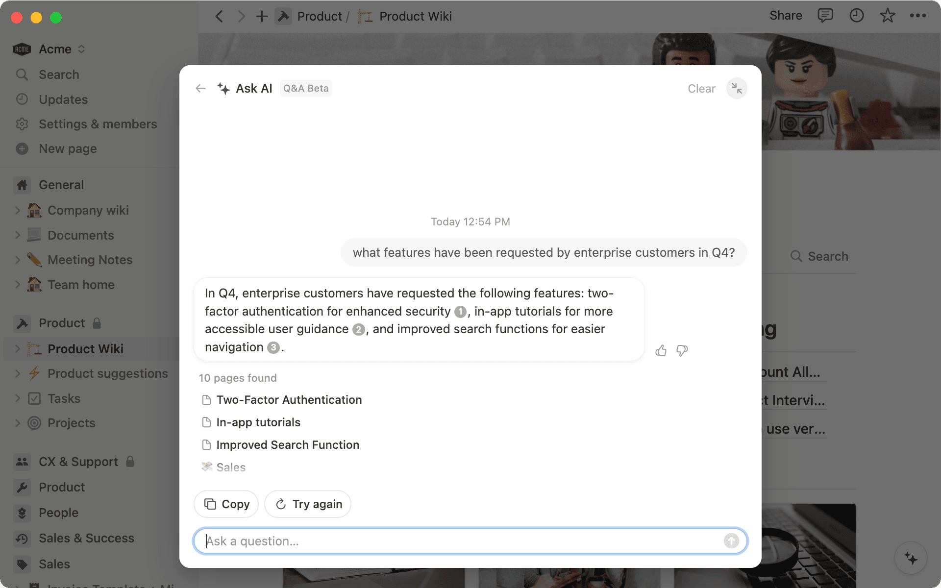 複数のユーザー調査ページを分かりやすいインサイトにすばやくまとめます。