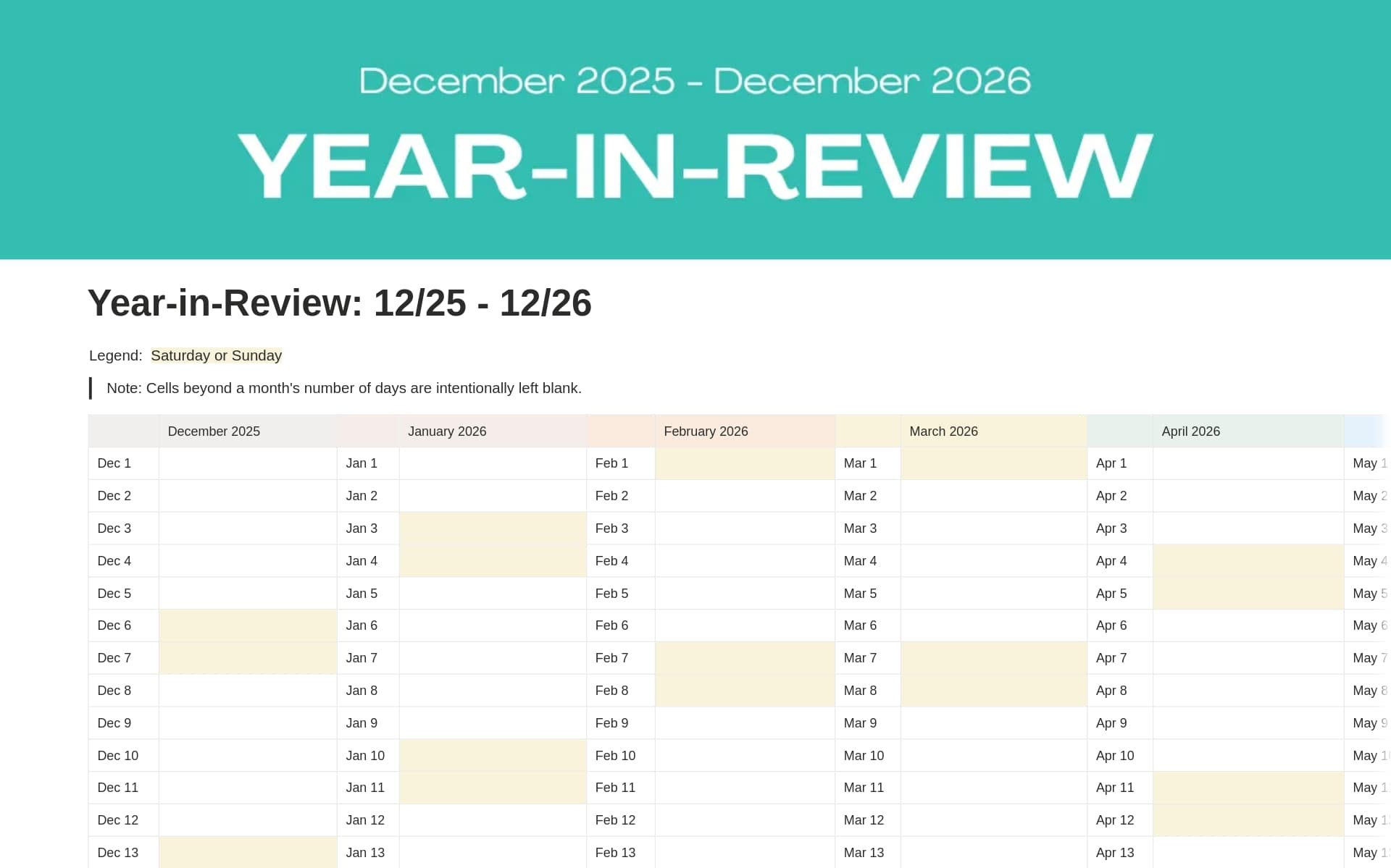 Notion님의 Systems to build your best self 컬렉션 스크린샷